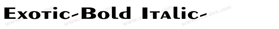 Exotic-Bold Italic字体转换